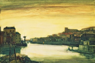 Whitby: Port Scene by David Young Cameron